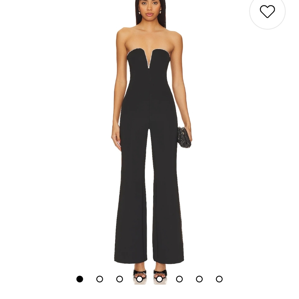 Good American Black Strapless Jumpsuit